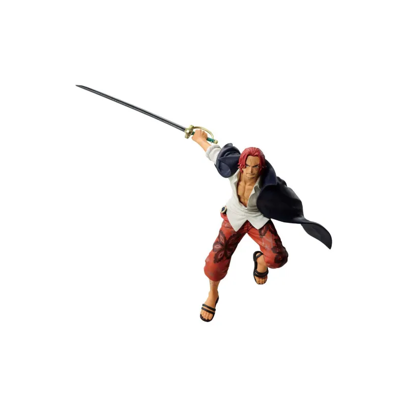 BANDAI Glass Factory, One Piece BRC Battle Instant, Four Admirals, Red Haired Shanks, Figure Bonus Gifts 17cm-0