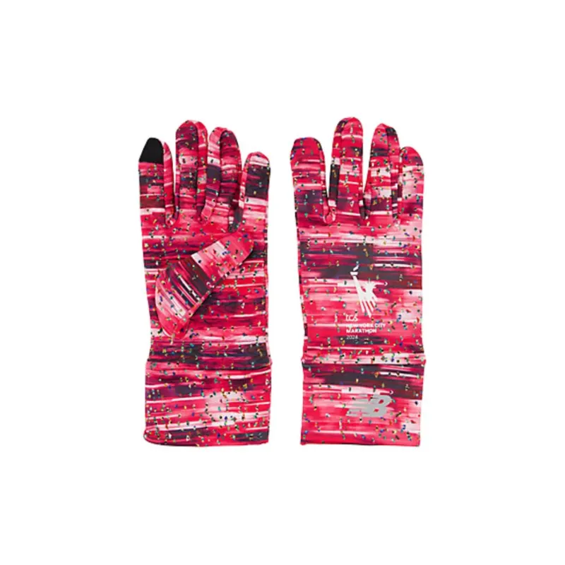New Balance Polyester Gloves Men's Red-1