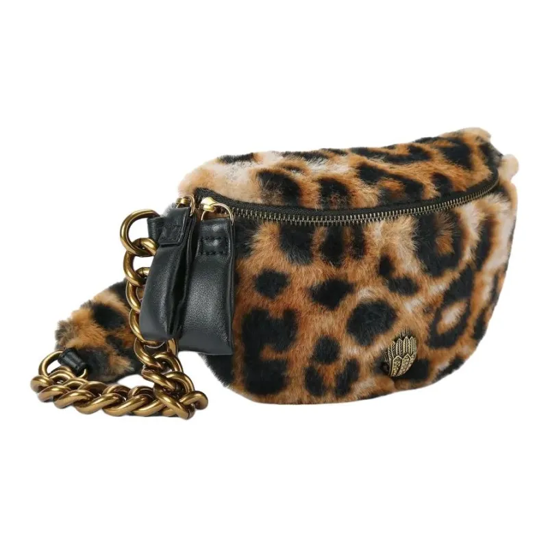 Kurt Geiger London Faux Fur Fanny Pack Small Size Women's Brown-1