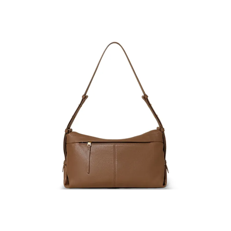 BAGTREE Imported Top Grain Vegetable Tanned Genuine Leather Pillow Shoulder Bag Regular Unisex Multicolor-12
