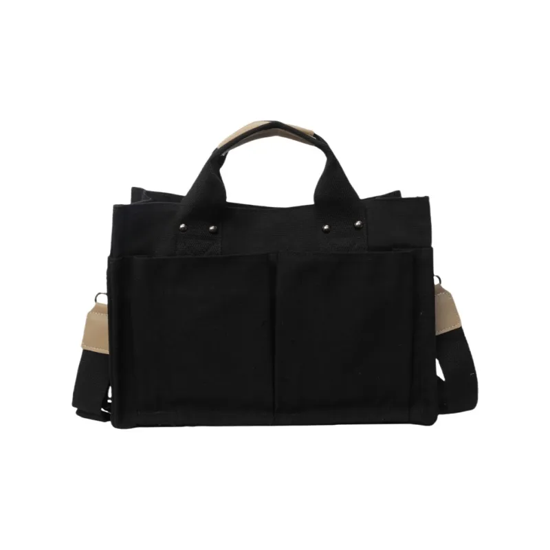 Yalu Canvas Canvas Bag One Shoulder Handbag Regular Women's Green/Yellow/Ecru/Pink/Black-0