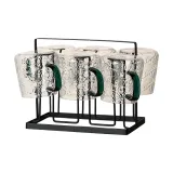 6 Pack Transparent Heat-Resistant Begonia Cup+Metal Cup Holder