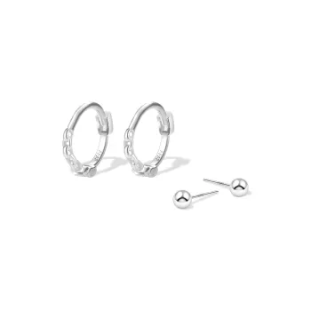 KUMET Sterling Silver Earrings Women's Couple Birthday Anniversary Gift