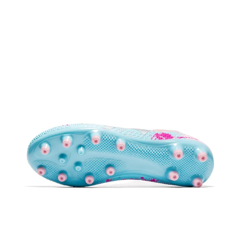 Kung Fu partners Soccer Shoes Unisex Mid Top Pink, Blue-7
