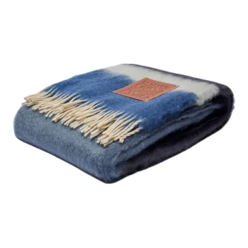 LOEWE Mohair Knit Scarves Women's Blue