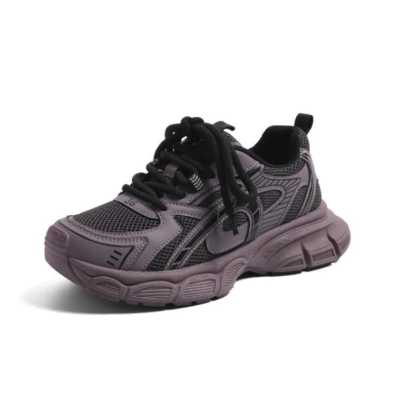 HUANQIU Anti-Slip And Wear-Resistant Breathable Low-Top Chunky Sneakers Women's-2