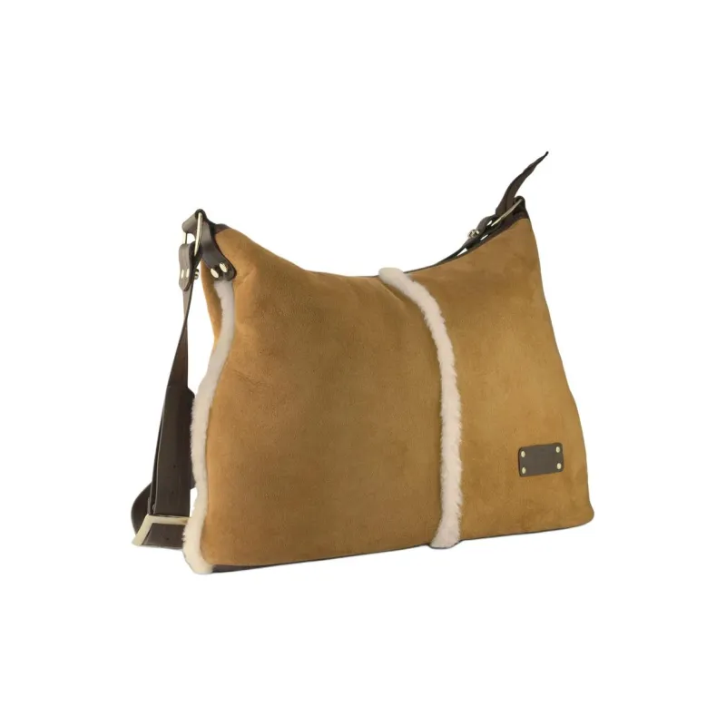 UGG Sheepskin Shoulder Bag Crossbody Bag Large Size Women's Chestnut-1