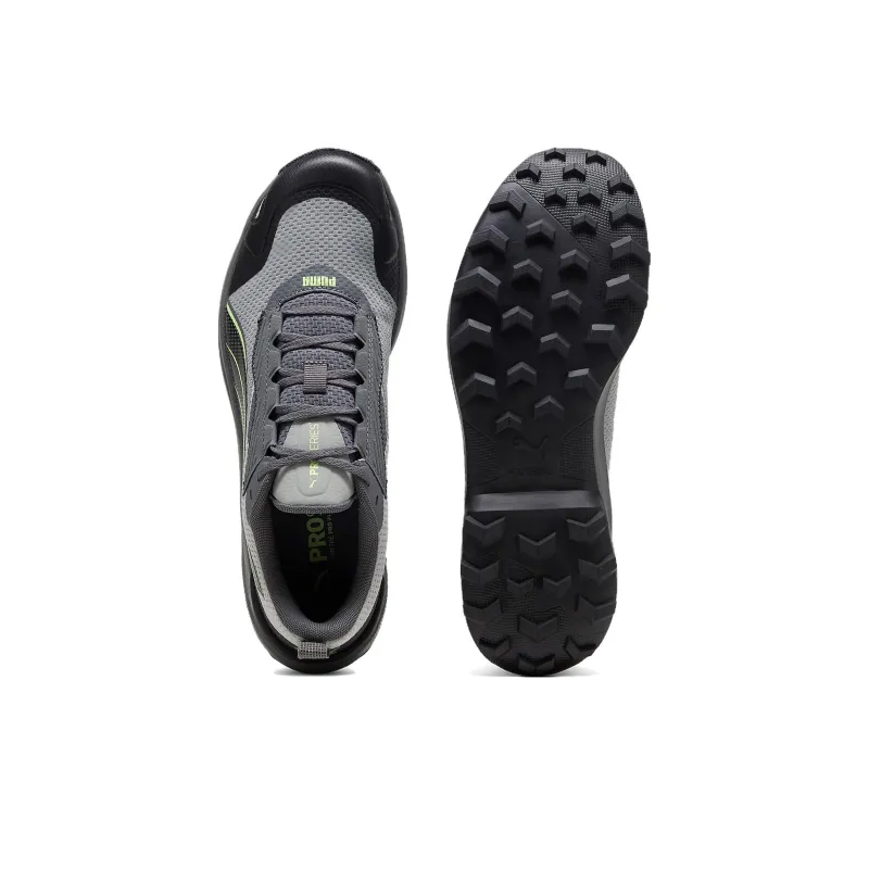 PUMA Obstruct Profoam Abrasion Resistant Slip Resistant Low Top Trail Running Shoes Men's Gray Black-3
