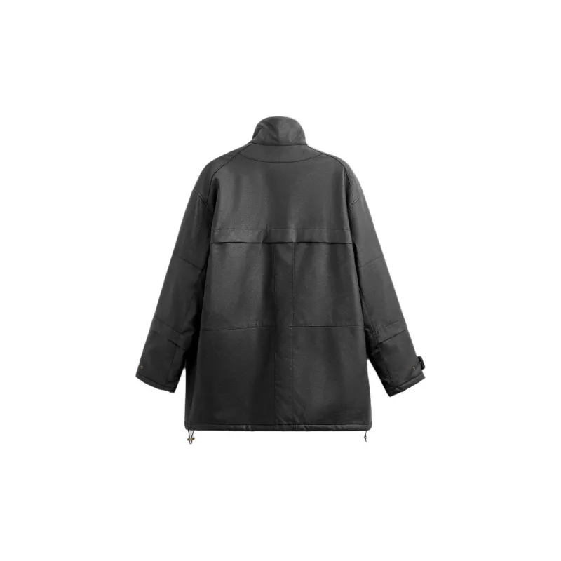 ZARA Parka Coats Men Black-1