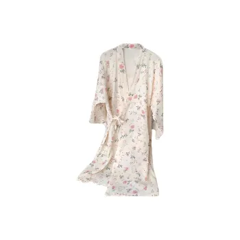 Yalu Bath Robes Women's Cherry Blossom Bunny