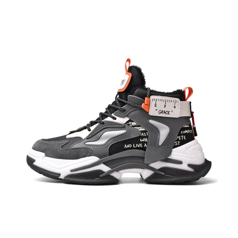 AMICNIEGD Height Increasing Slip Resistant High Top Chunky Sneakers Men's-8