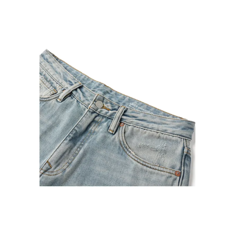 SIMWOOD Jeans Men Washed Light Blue-2