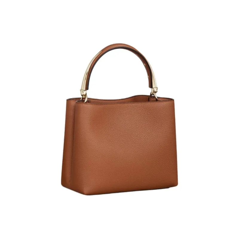 CARTIER Grained Calfskin One Shoulder Handbags Small Size Women's Caramel-1