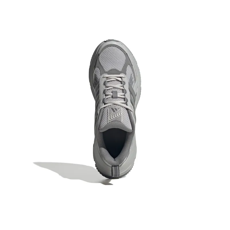 Adidas Breathable Coverage Low Top Running Shoes Unisex Gray-3