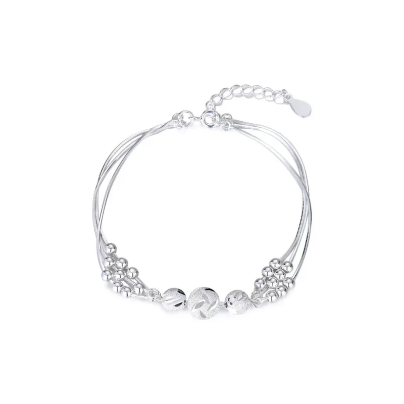 Happy Tide 999 Fine Silver Bracelets Women's Silver-1