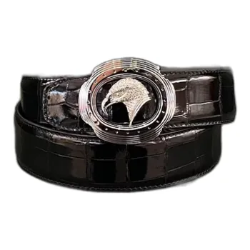 STEFANO RICCI - Leather Belts Men's Black -