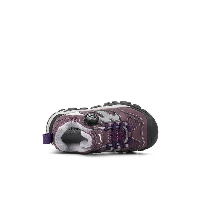Jeep Slip-Resistant Anti-Kick Wear-Resistant Warm Low-Top Kids Lifestyle Shoes Red Cane Purple/Glacier Gray Kids'-4