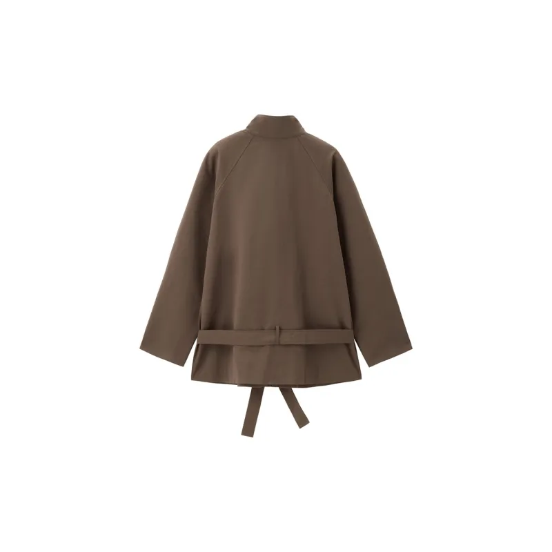 UNIQLO Trench Coat Women's Coffee-1