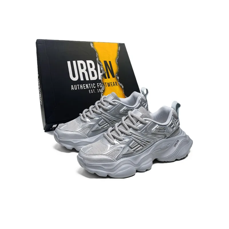 URBAN AUTHENTIC Anti-Slip Wear-Resistant Breathable Lightweight Height Increasing Low-Top Chunky Sneakers Men's-8
