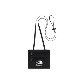 Supreme THE NORTH FACE Supreme FW18 Leather Crossbody One Shoulder Coin Purse Regular Unisex Black