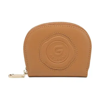 GELANNI Cow Leather Coin Purses Card Holders Unisex Multicolor