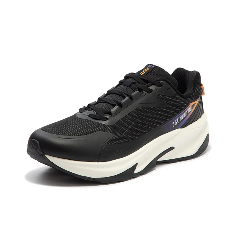 361° Cushioning Anti-Slip And Wear-Resistant Low-Top Casual Running Shoes Men's Black Orange-1