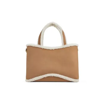 CHARLES&KEITH PU, Textile Mixture Shoulder Bag Medium Size Women's Multi Composite Color