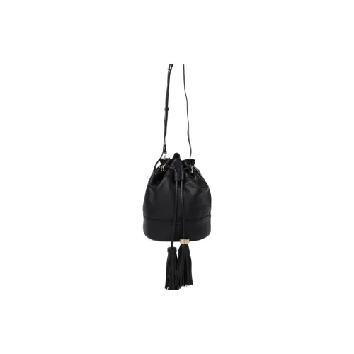 See By Chloe Grain Goatskin Bucket Bag, Shoulder Bag, Crossbody Bag Regular Women's Black