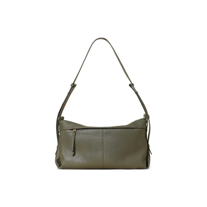 BAGTREE Imported Top Grain Vegetable Tanned Genuine Leather Pillow Shoulder Bag Regular Unisex Multicolor-29
