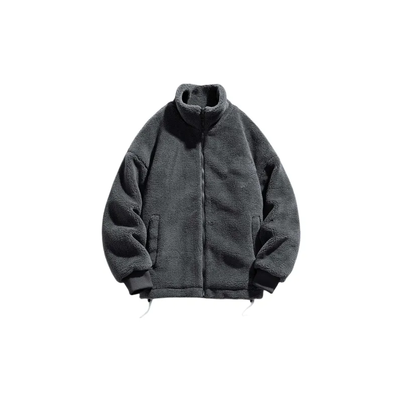 FONDLOOK Velvet feel Coat Unisex Premium Gray-6