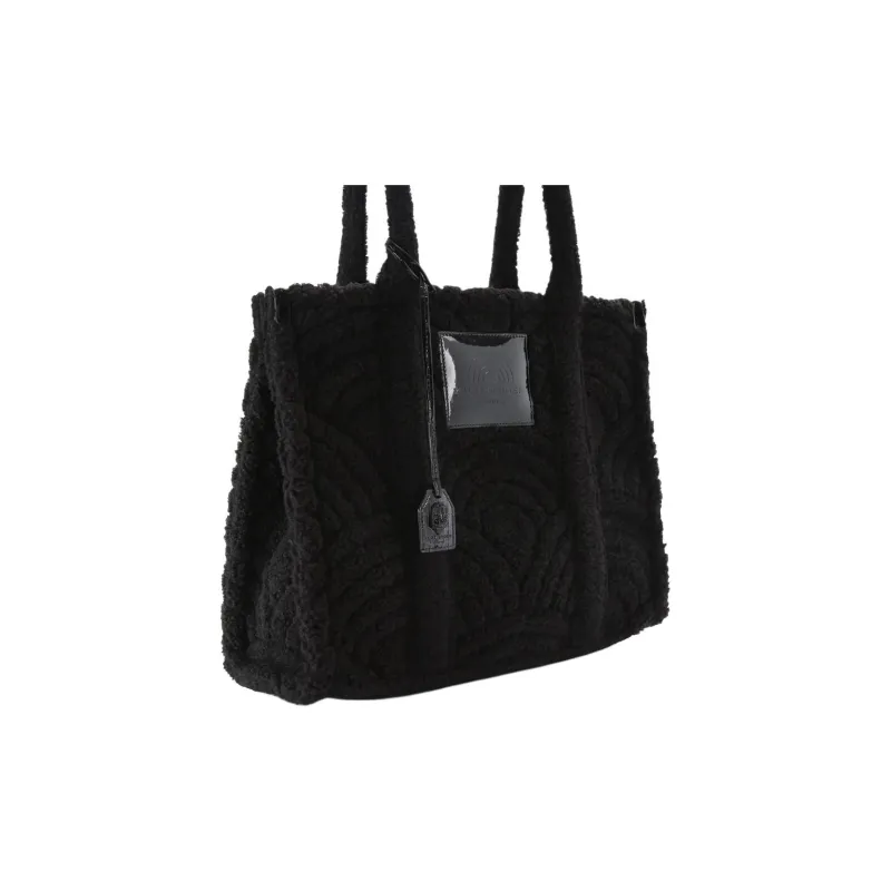 Kurt Geiger London Artificial Wool Shoulder Bag Crossbody Bag Handbag Large Size Women's Black-1