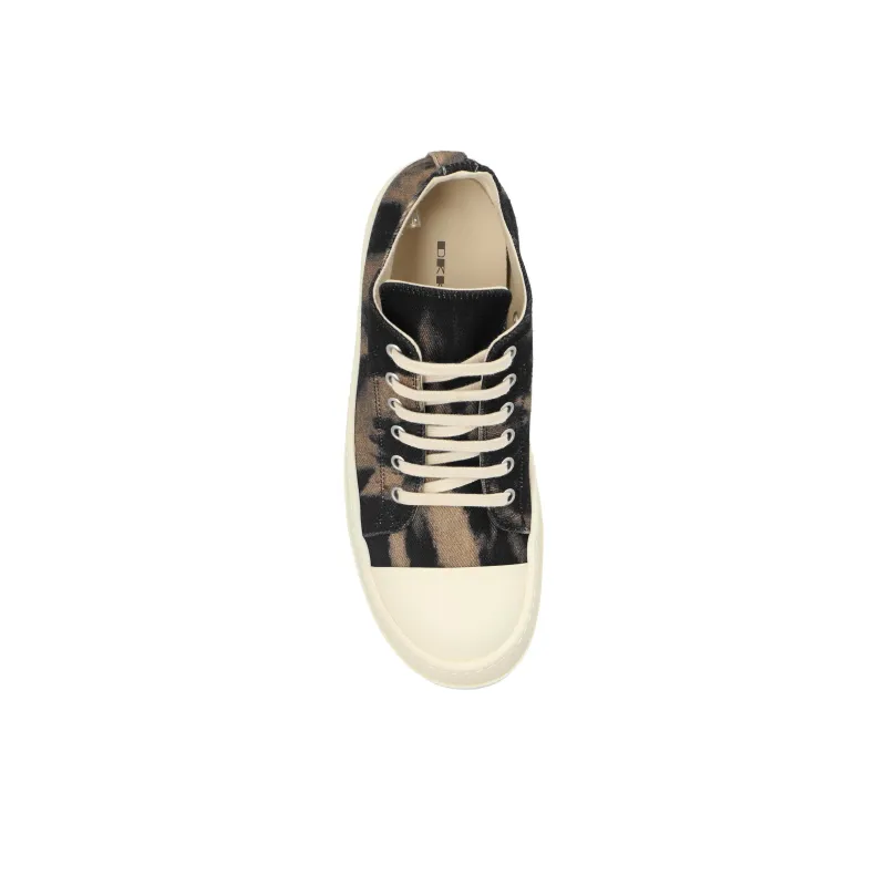 Rick Owens DRKSHDW Low Top Skateboard Shoes Women's Black Brown-4