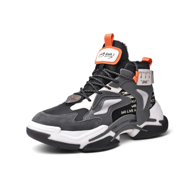 AMICNIEGD Height Increasing Slip Resistant High Top Chunky Sneakers Men's-9