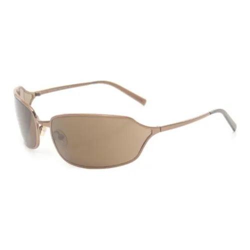 PRADA Metal Irregular Shape Sunglasses Women's Umber
