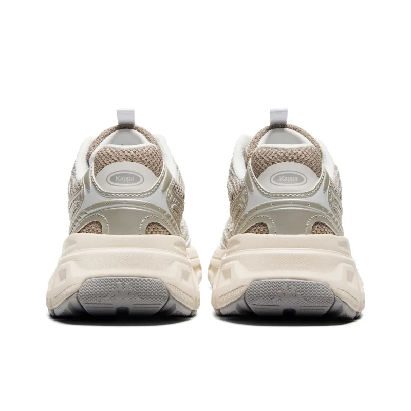 Kappa Cushioned Anti-Slip Wear-Resistant Lightweight Height Increasing Low-Top Chunky Sneakers Unisex Gray Brown-4