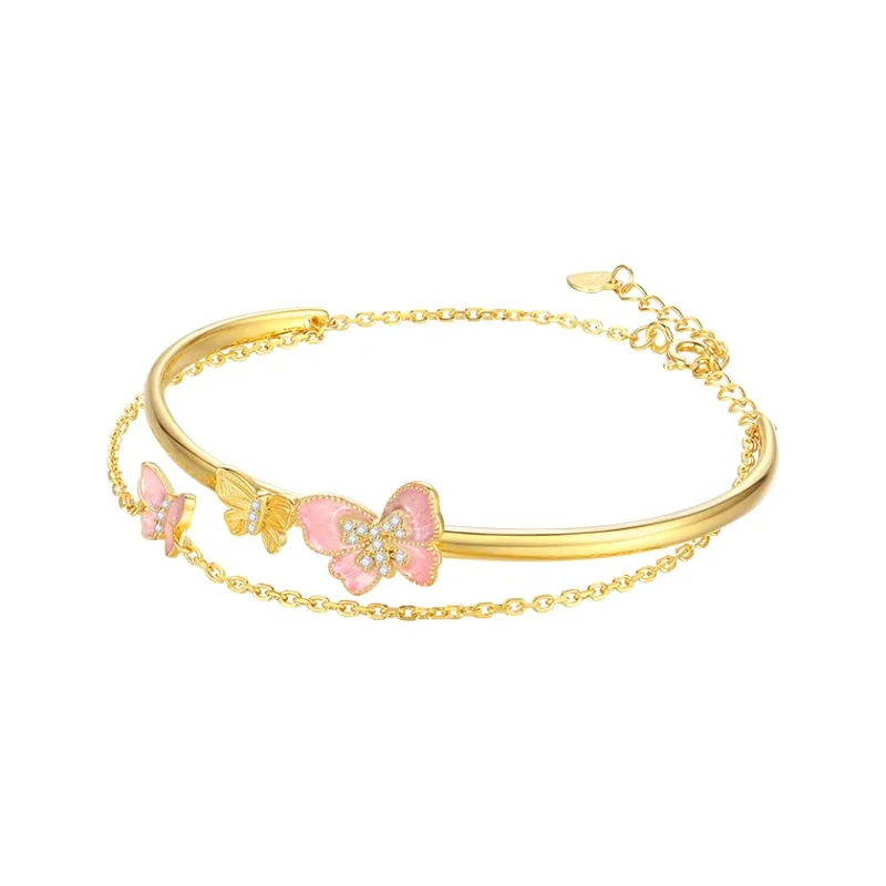 CHOW TAI SENG S925 Silver Bangles Women's-3