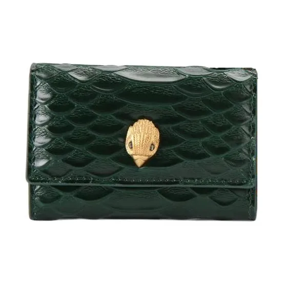 Kurt Geiger London Leather Wallet Women's Dark Green-0