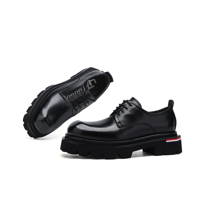 U7 Men's Casual Shoes Men Low Top Black-2