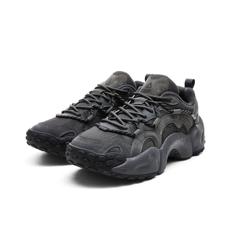 PEAK Casual Shoes Men Low Top Gothic Gray Black-2