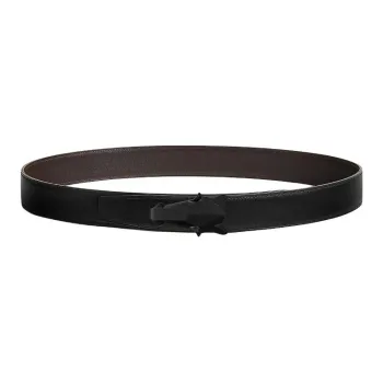 HERMES Calfskin Leather Belts Men's Black/éBène Width 3.2CM