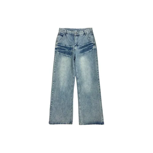 PAINT STAIN Jeans Unisex Blue Single Item