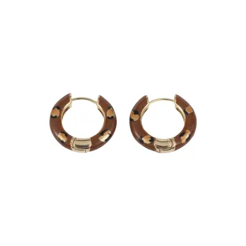 Vegetarian Copper Earrings Unisex Coffee