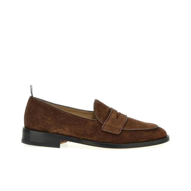 THOM BROWNE Rwb Striped Varsity Penny Loafers-1