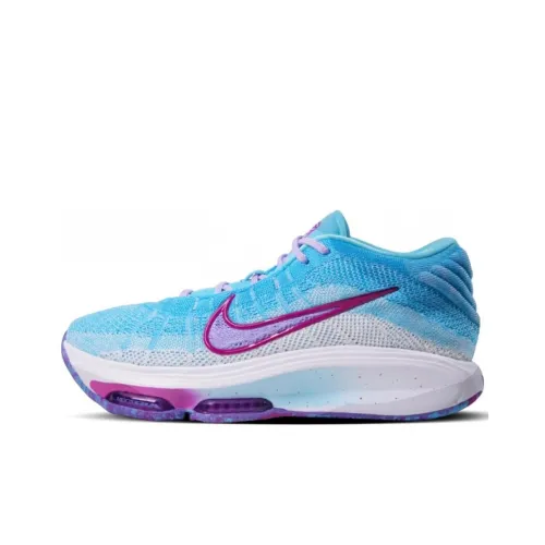 Nike G.T. Hustle Anti Slip Wear Resistant Mid Top Basketball Shoes Men's Blue