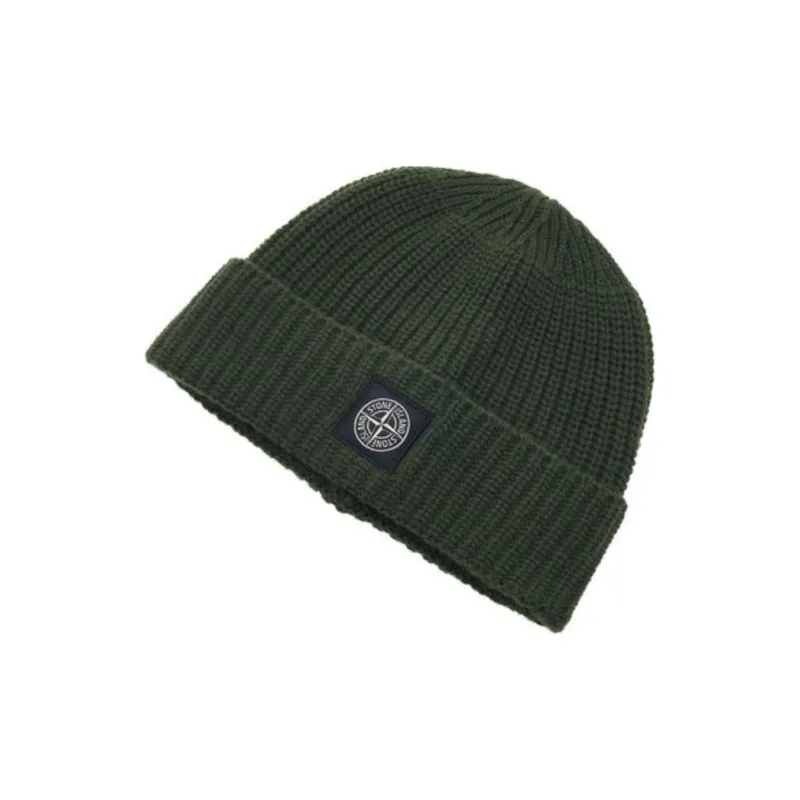 STONE ISLAND Compass Appliqué Virgin Wool Beanie-2