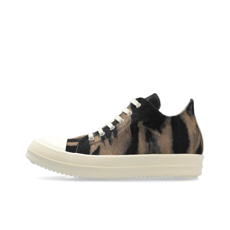 Rick Owens DRKSHDW Low Top Skateboard Shoes Women's Black Brown-0