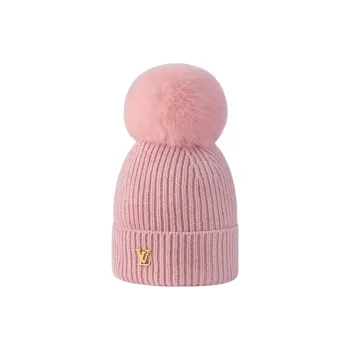 LOUIS VUITTON Cashmere Beanies Women's Pink