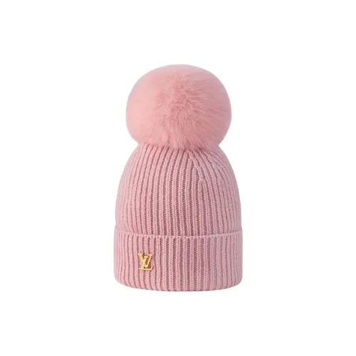 LOUIS VUITTON Cashmere Beanies Women's Pink