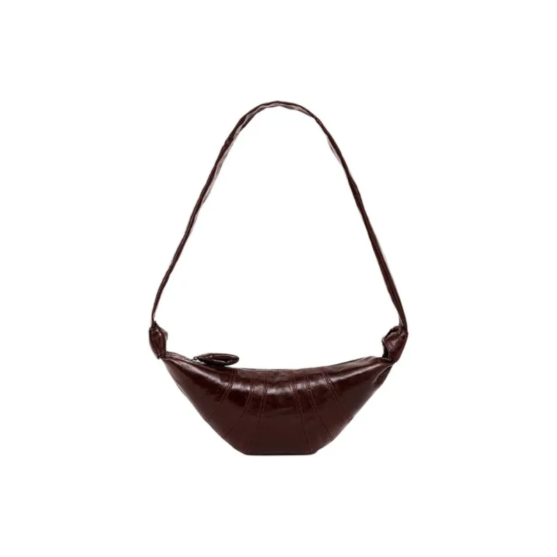 Lemaire Cotton Croissant Bag Shoulder Bag Crossbody Bag Small Size Unisex Chocolate-0