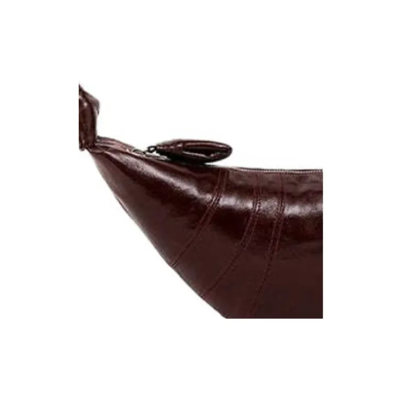 Lemaire Cotton Croissant Bag Shoulder Bag Crossbody Bag Small Size Unisex Chocolate-3